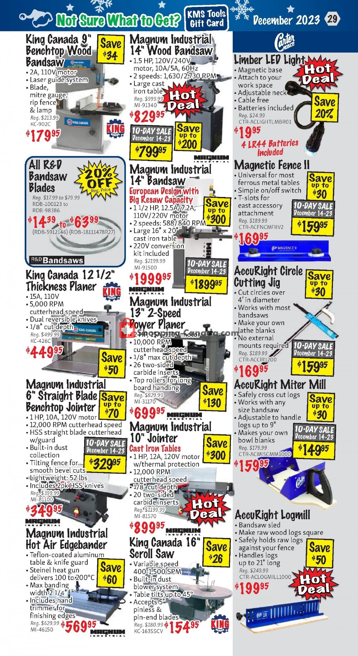 KMS Tools & Equipment flyer from Friday December 1, 2023 to Sunday December 31, 2023 - page 29