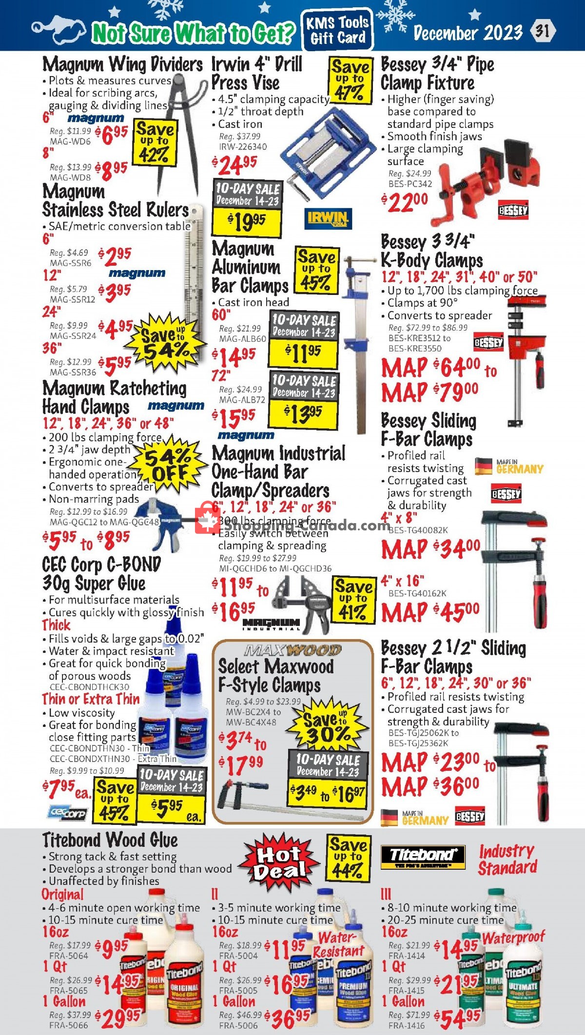 KMS Tools & Equipment flyer from Friday December 1, 2023 to Sunday December 31, 2023 - page 31