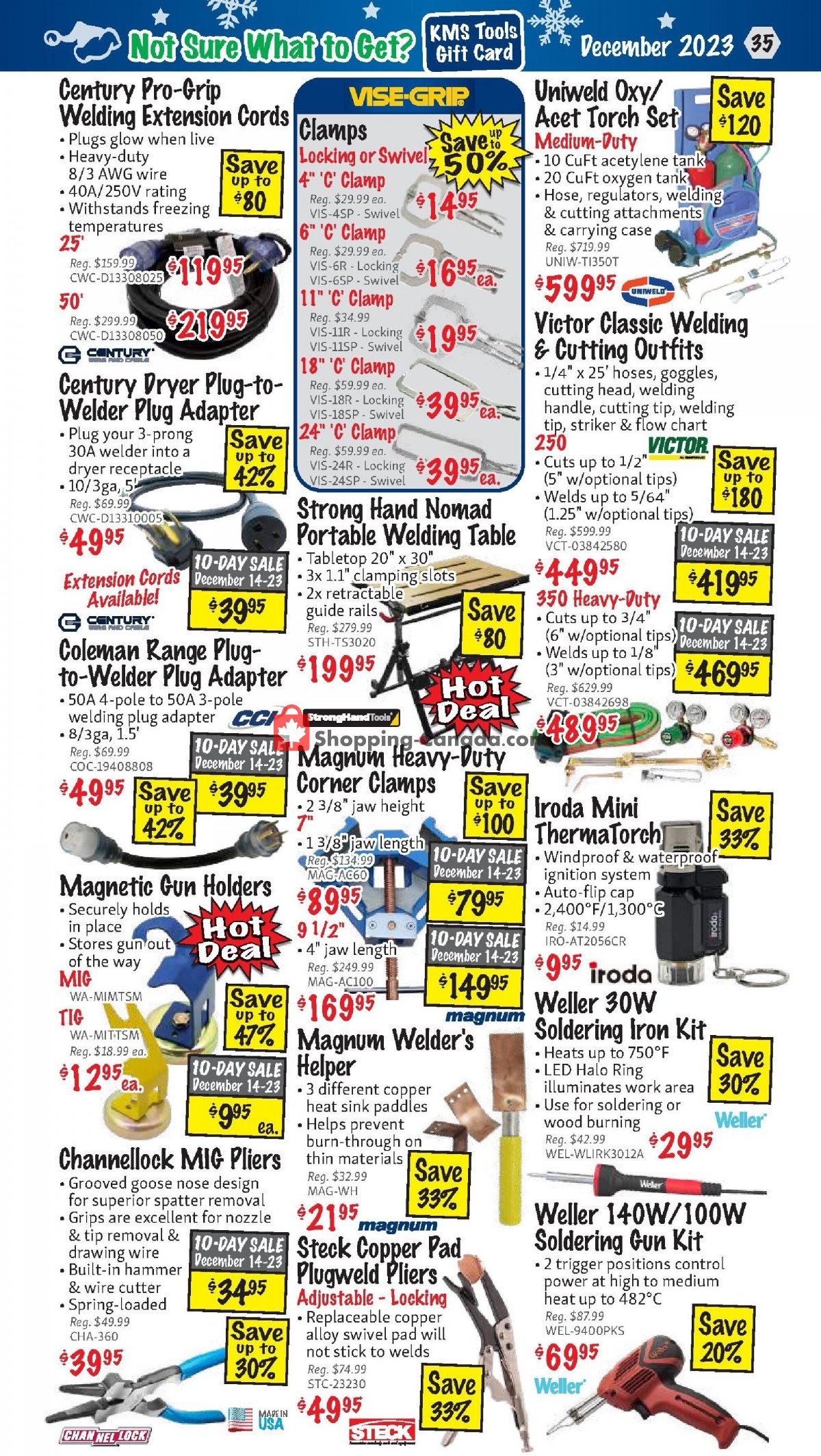 KMS Tools & Equipment flyer from Friday December 1, 2023 to Sunday December 31, 2023 - page 35