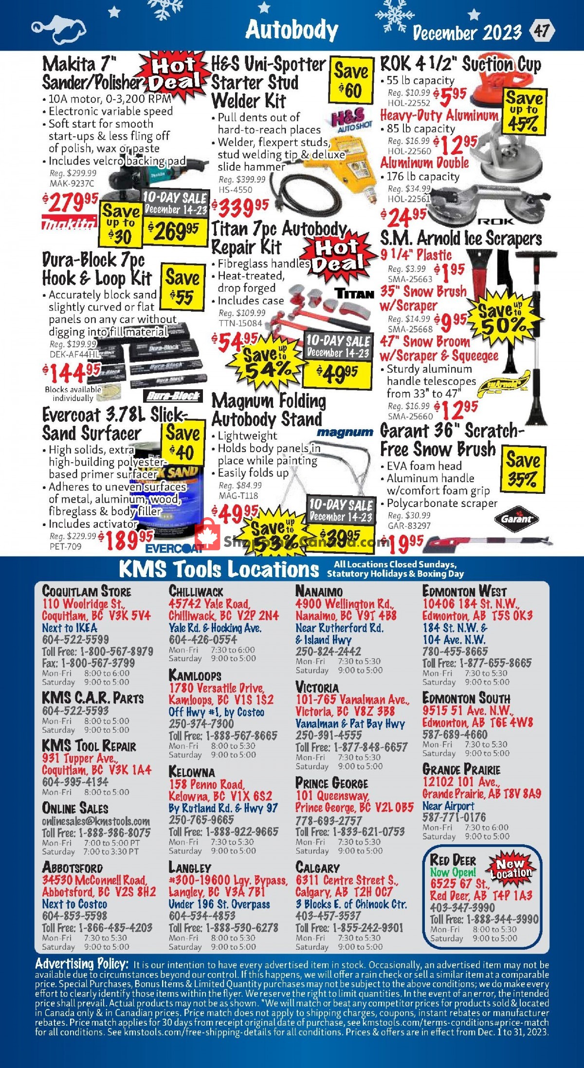 KMS Tools & Equipment flyer from Friday December 1, 2023 to Sunday December 31, 2023 - page 47