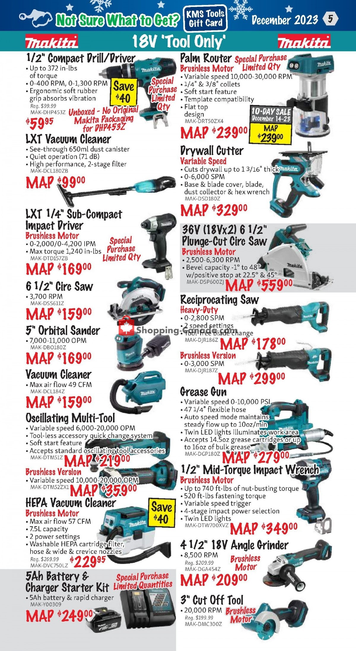 KMS Tools & Equipment flyer from Friday December 1, 2023 to Sunday December 31, 2023 - page 5