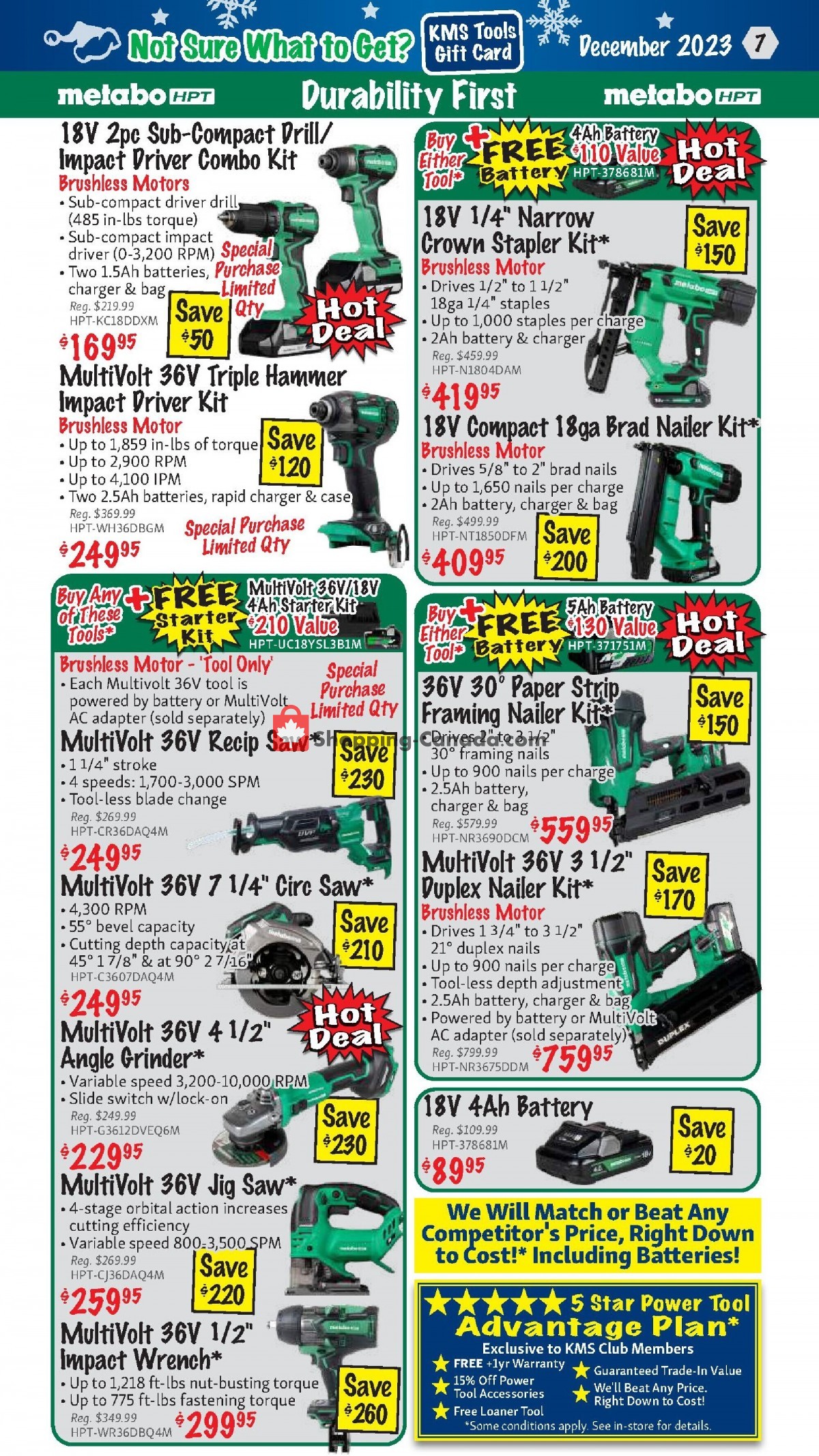 KMS Tools & Equipment flyer from Friday December 1, 2023 to Sunday December 31, 2023 - page 7