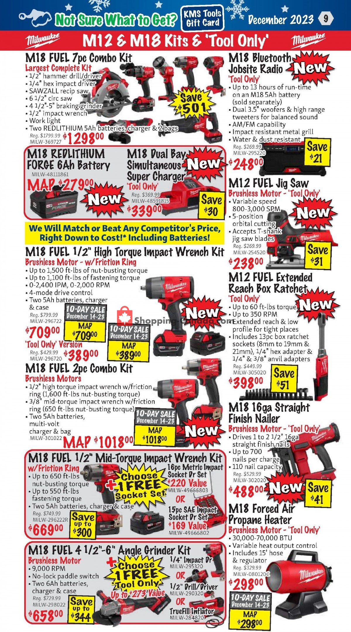 KMS Tools & Equipment flyer from Friday December 1, 2023 to Sunday December 31, 2023 - page 9