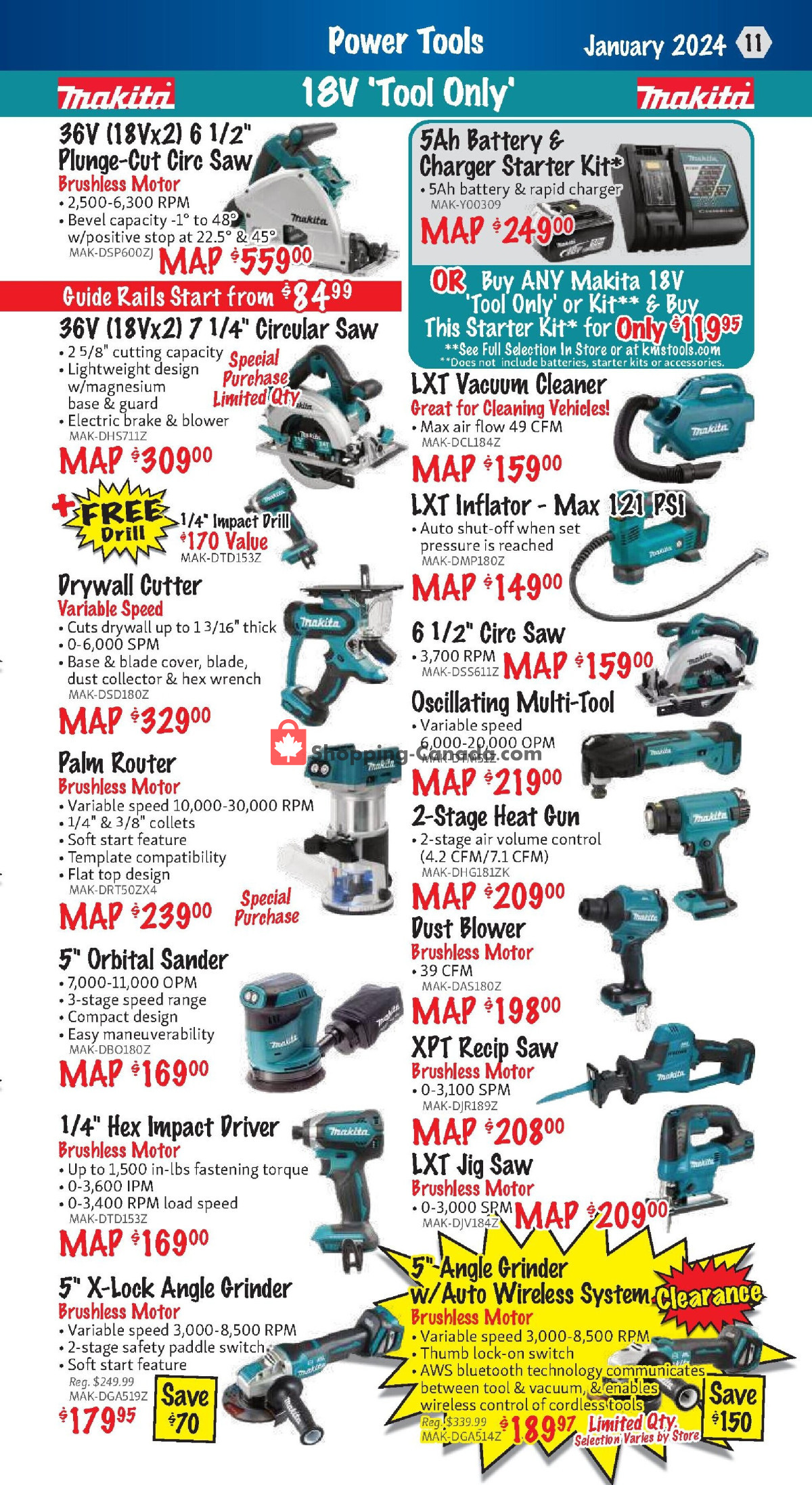 KMS Tools & Equipment flyer from Monday January 1, 2024 to Wednesday January 31, 2024 - page 11