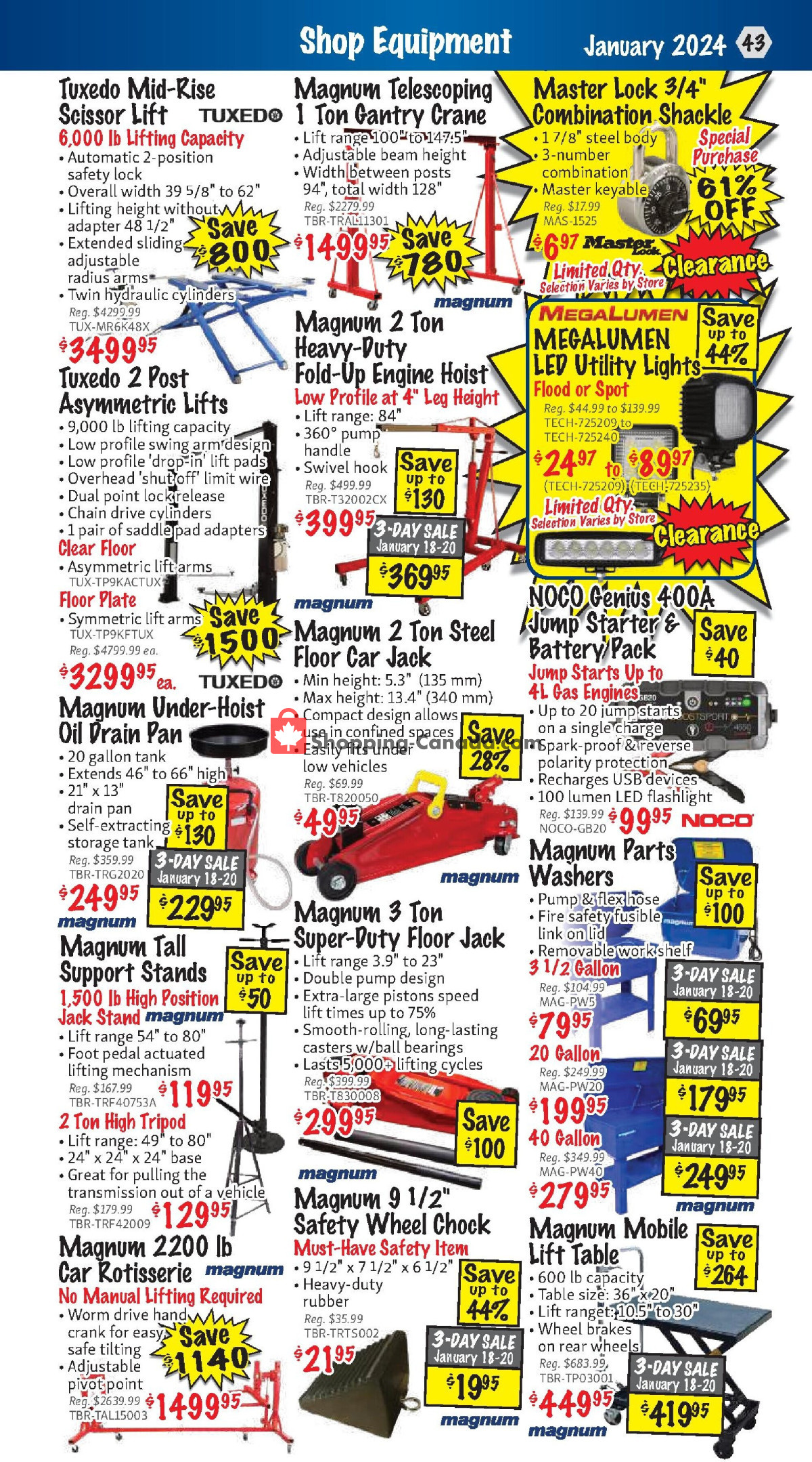 KMS Tools & Equipment flyer from Monday January 1, 2024 to Wednesday January 31, 2024 - page 43