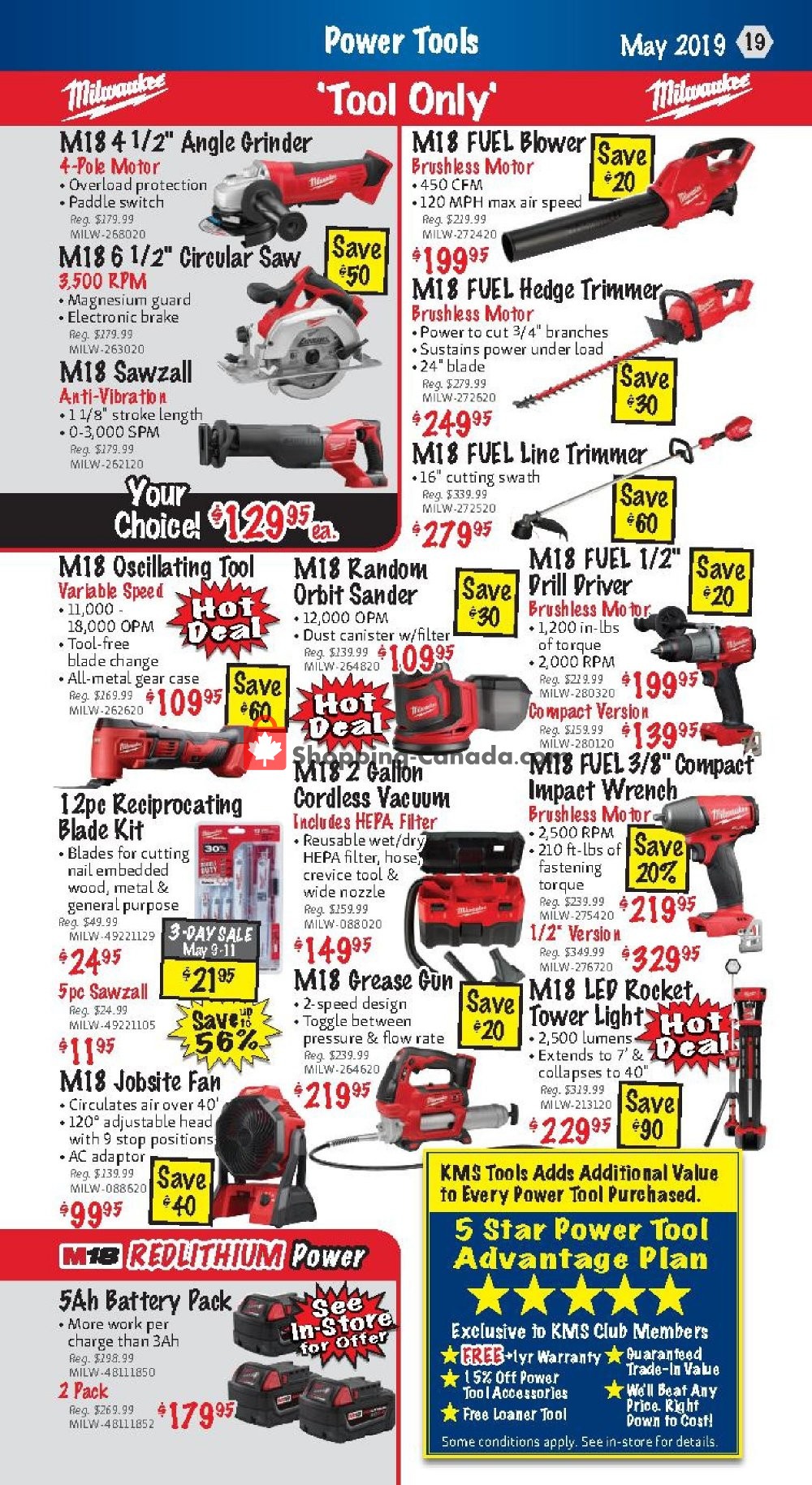 KMS Tools & Equipment flyer from Wednesday May 1, 2019 to Friday May 31, 2019 - page 19
