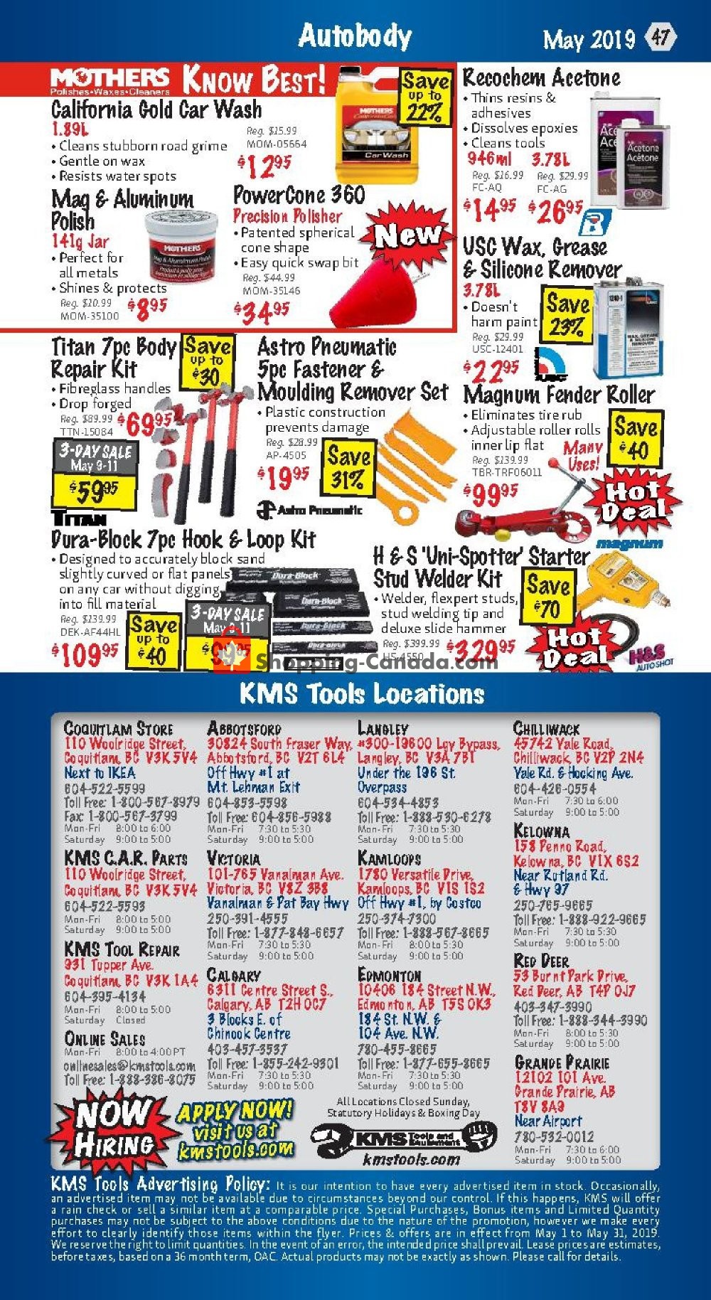 KMS Tools & Equipment flyer from Wednesday May 1, 2019 to Friday May 31, 2019 - page 47