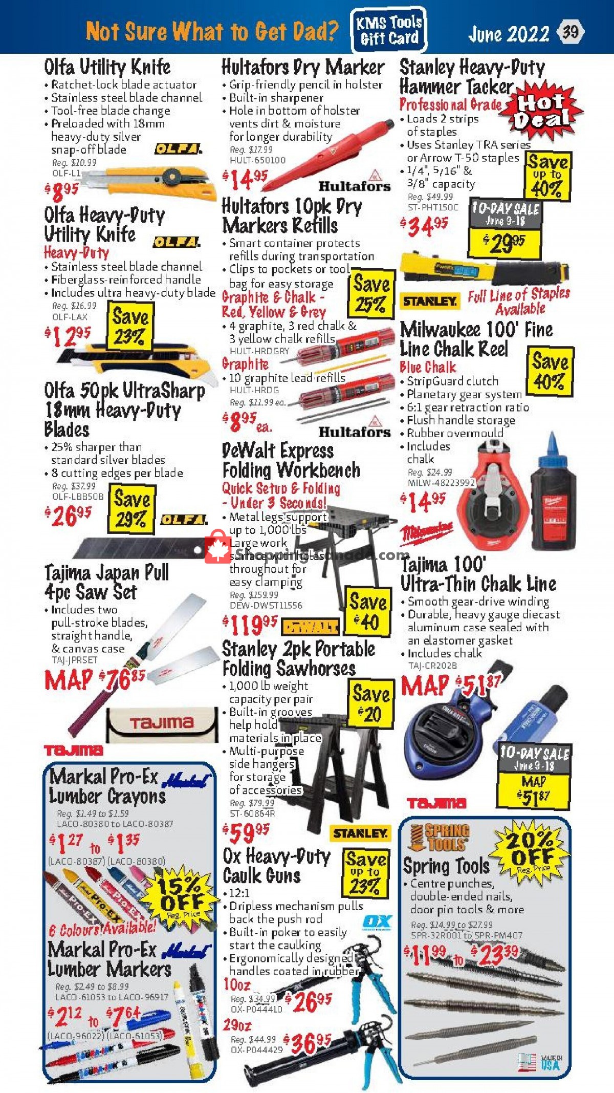 KMS Tools & Equipment flyer from Wednesday June 1, 2022 to Thursday June 30, 2022 - page 39