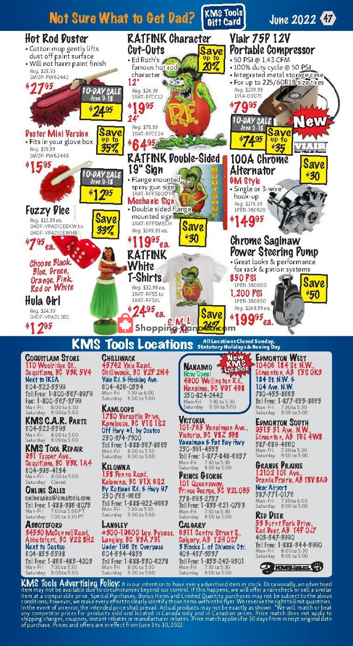 KMS Tools & Equipment flyer from Wednesday June 1, 2022 to Thursday June 30, 2022 - page 47
