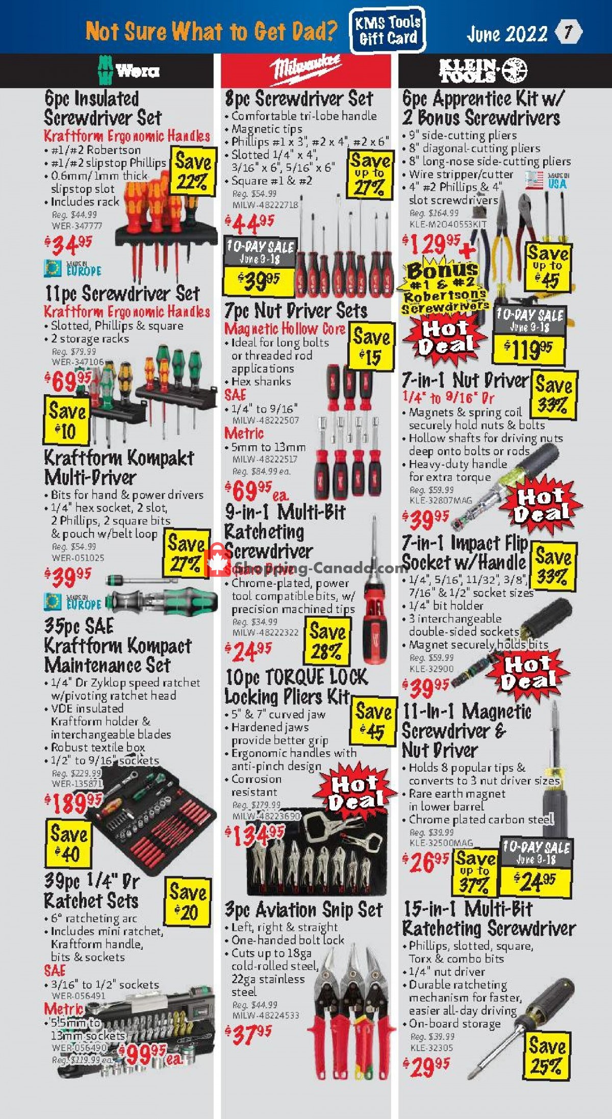 KMS Tools & Equipment flyer from Wednesday June 1, 2022 to Thursday June 30, 2022 - page 7