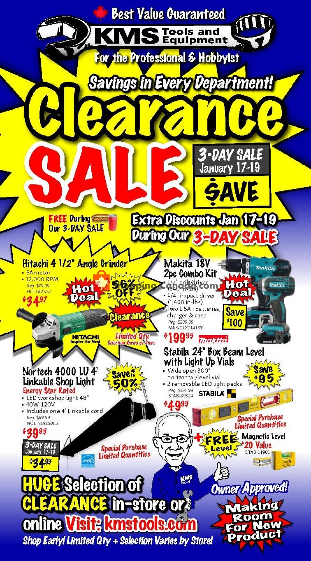 KMS Tools & Equipment flyer from Thursday January 17, 2019 to Saturday January 19, 2019 - page 1