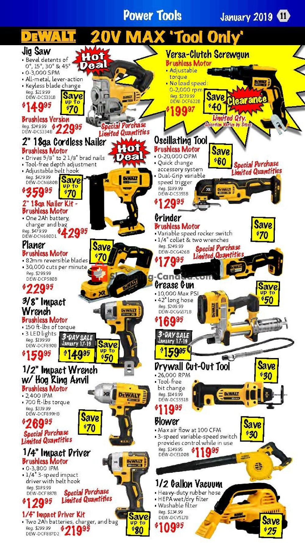 KMS Tools & Equipment flyer from Thursday January 17, 2019 to Saturday January 19, 2019 - page 11