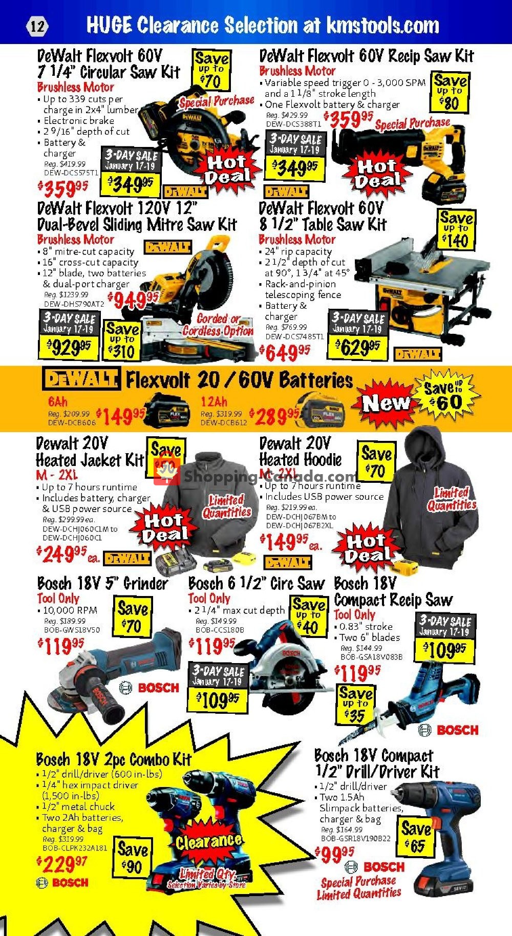 KMS Tools & Equipment flyer from Thursday January 17, 2019 to Saturday January 19, 2019 - page 12