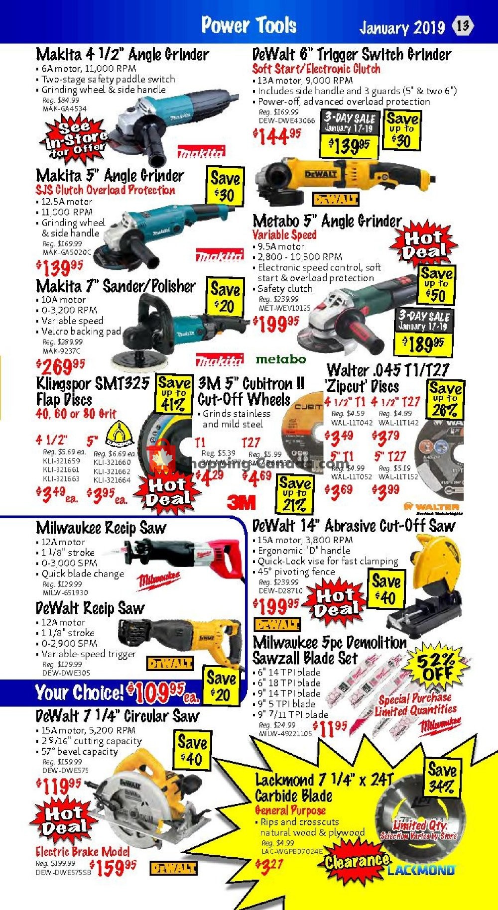 KMS Tools & Equipment flyer from Thursday January 17, 2019 to Saturday January 19, 2019 - page 13