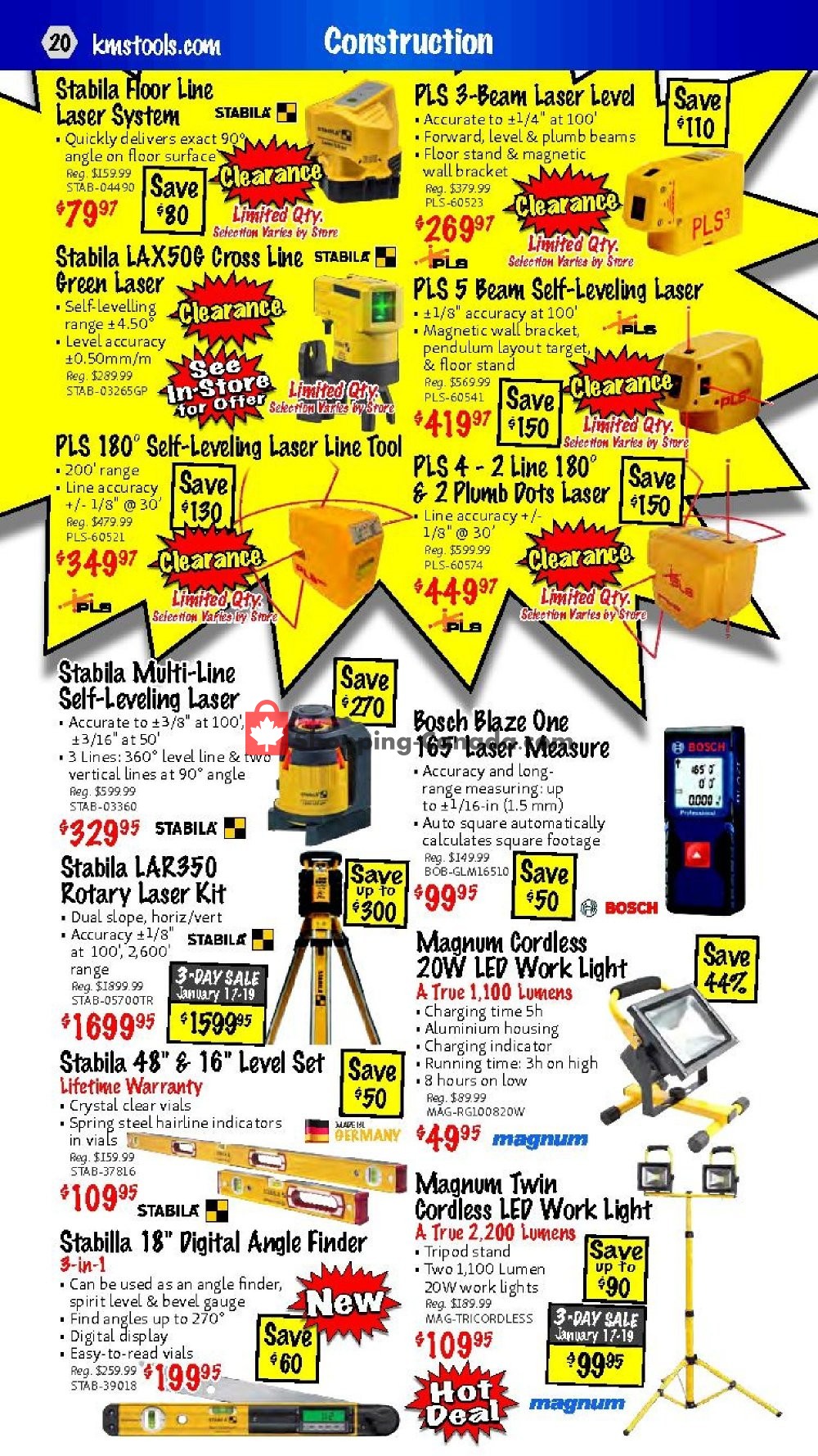 KMS Tools & Equipment flyer from Thursday January 17, 2019 to Saturday January 19, 2019 - page 20