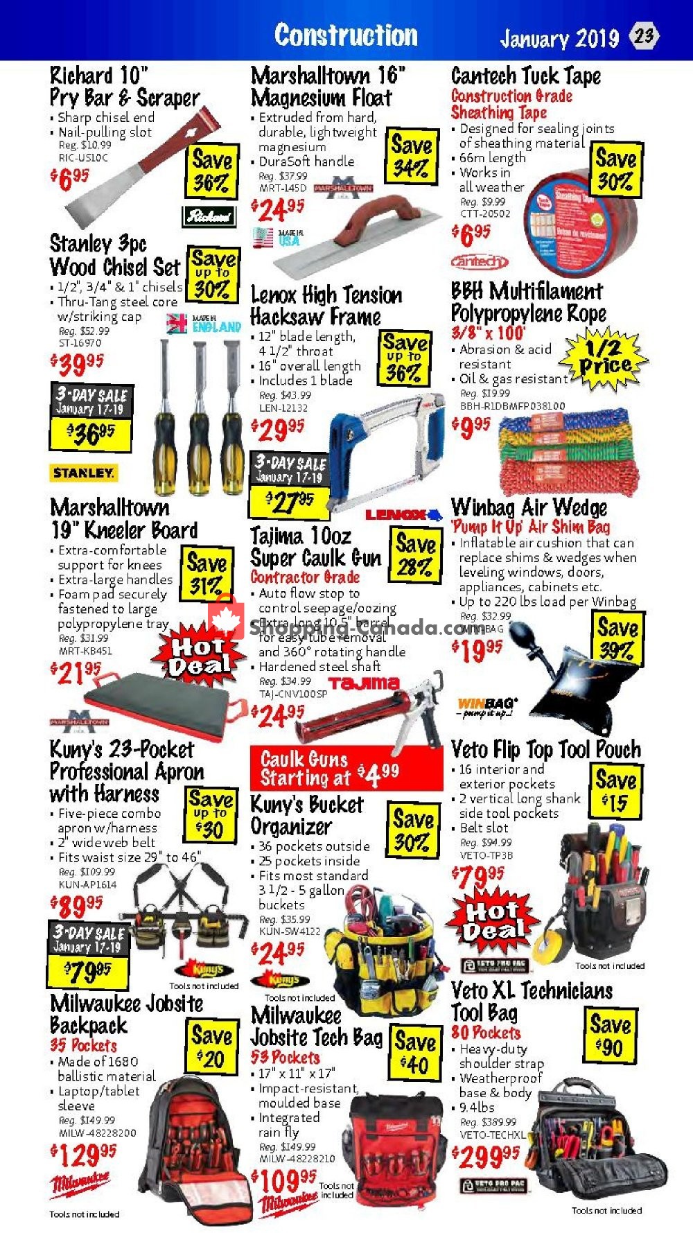 KMS Tools & Equipment flyer from Thursday January 17, 2019 to Saturday January 19, 2019 - page 23
