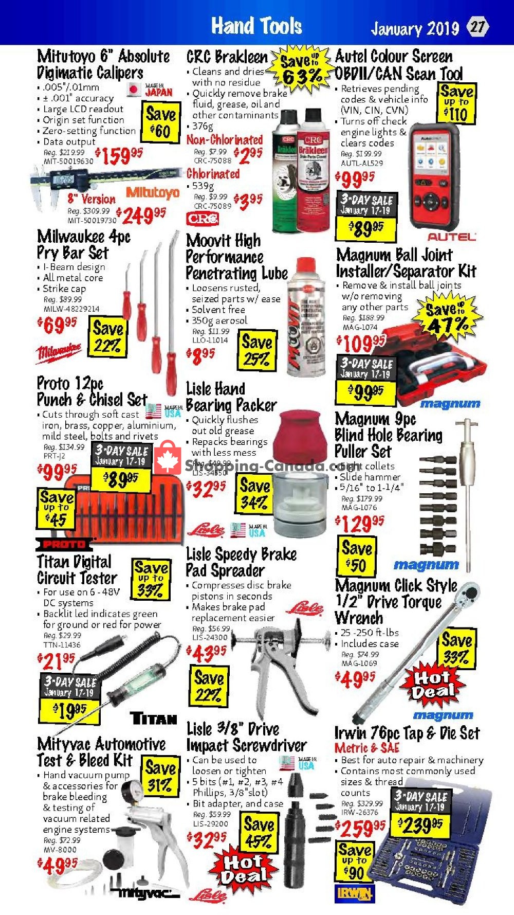 KMS Tools & Equipment flyer from Thursday January 17, 2019 to Saturday January 19, 2019 - page 27