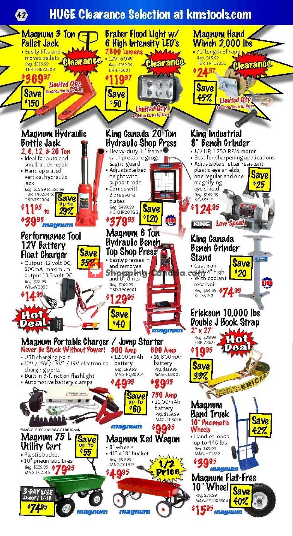 KMS Tools & Equipment flyer from Thursday January 17, 2019 to Saturday January 19, 2019 - page 42