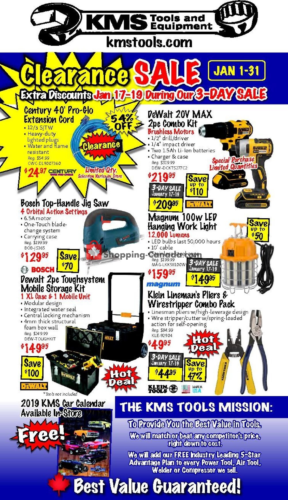 KMS Tools & Equipment flyer from Thursday January 17, 2019 to Saturday January 19, 2019 - page 48