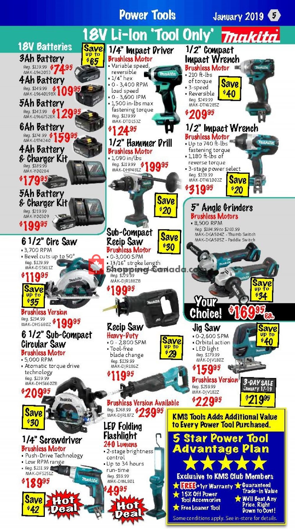 KMS Tools & Equipment flyer from Thursday January 17, 2019 to Saturday January 19, 2019 - page 5