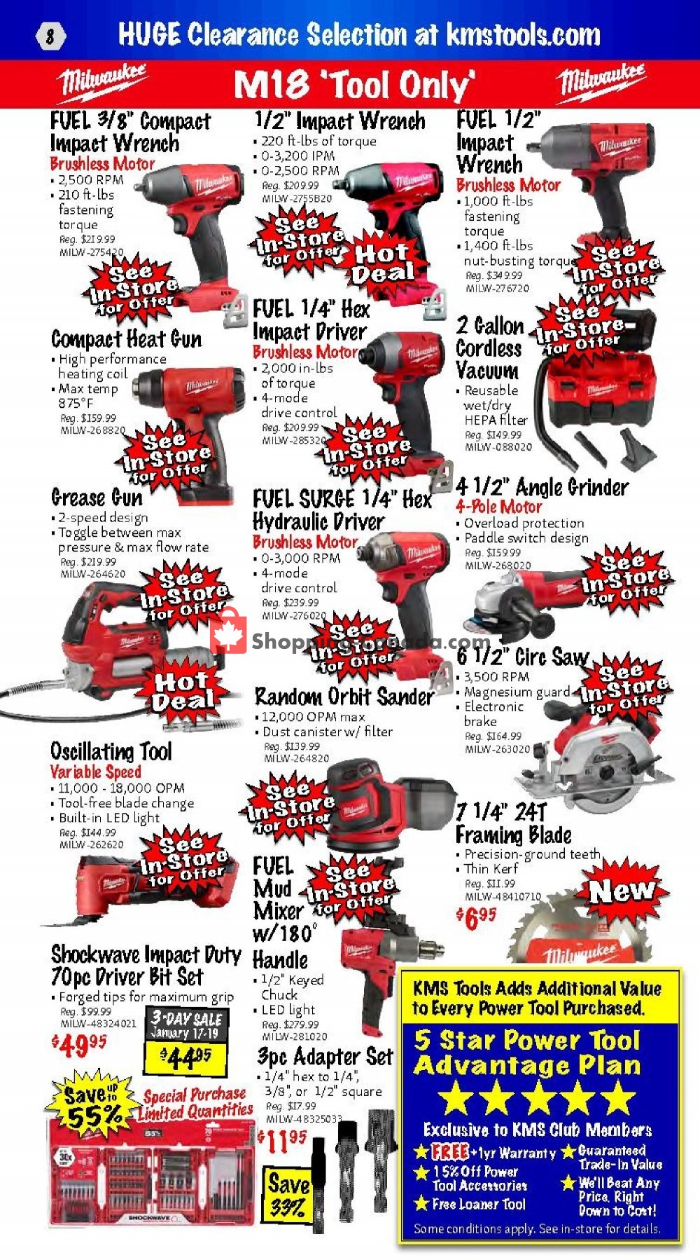 KMS Tools & Equipment flyer from Thursday January 17, 2019 to Saturday January 19, 2019 - page 8