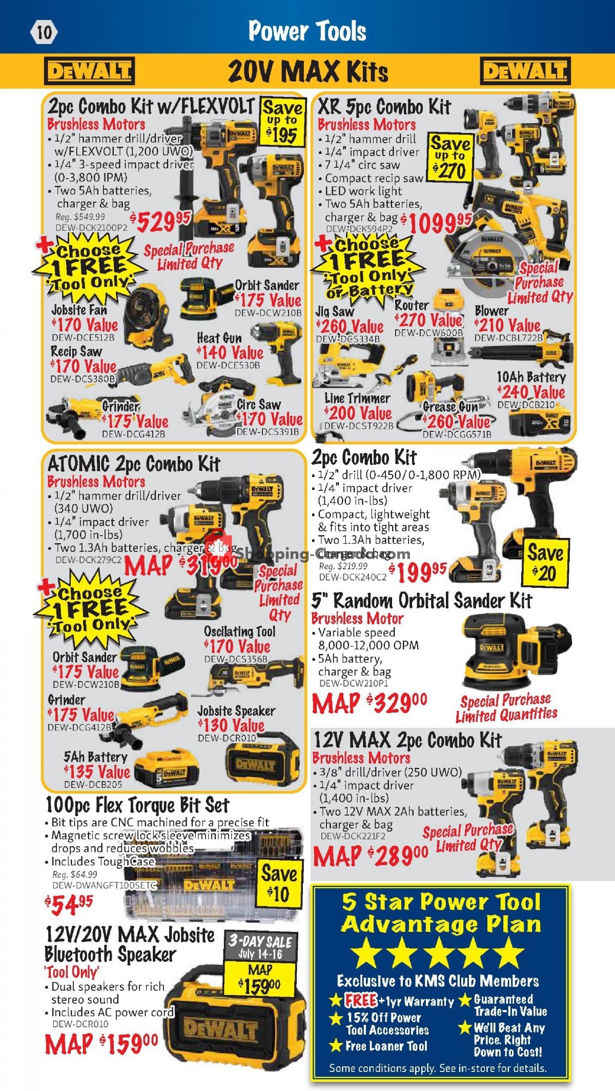 KMS Tools & Equipment Canada, flyer (Power Tool Sale) July 1 July 31, 2022 Shopping Canada