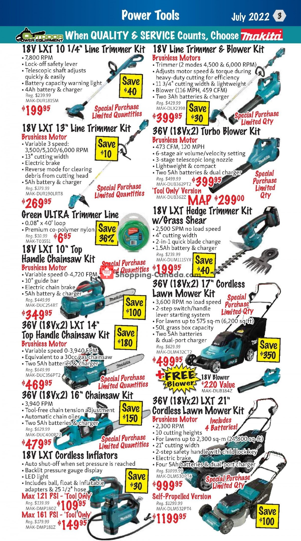 KMS Tools & Equipment Canada, flyer (Power Tool Sale) July 1 July 31, 2022 Shopping Canada