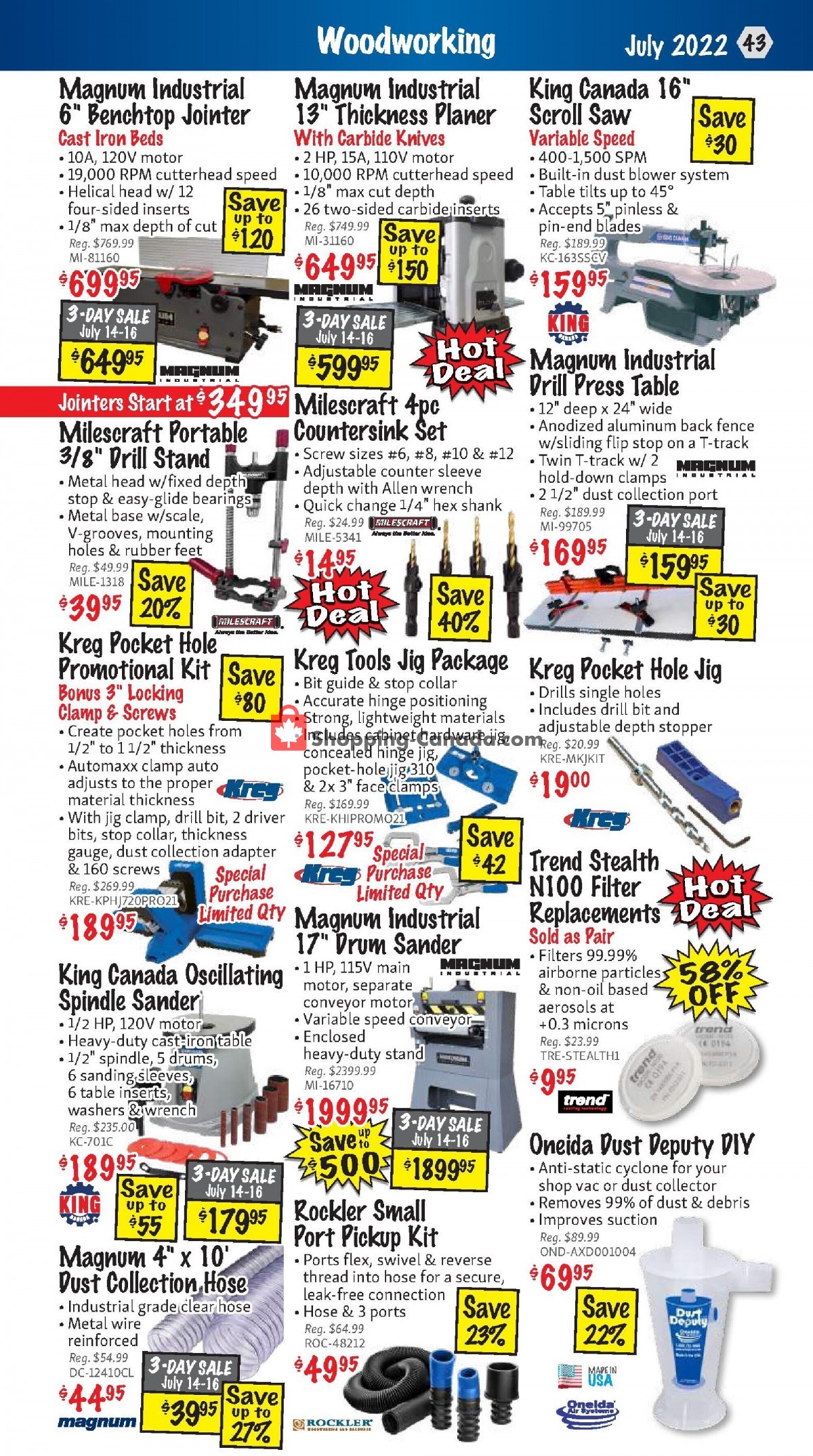 KMS Tools & Equipment Canada, flyer (Power Tool Sale) July 1 July