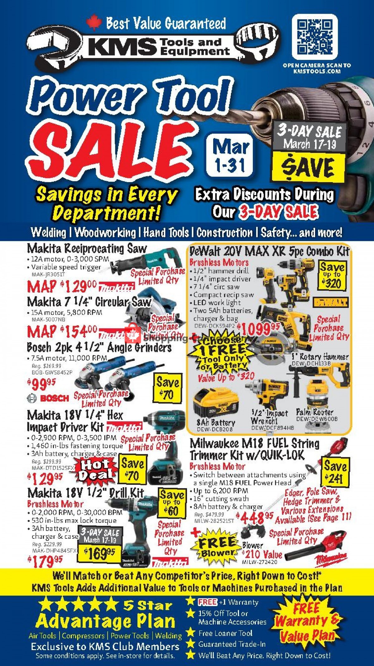 KMS Tools & Equipment Canada, flyer (Power Tool Sale) March 1 March 31, 2022 Shopping Canada