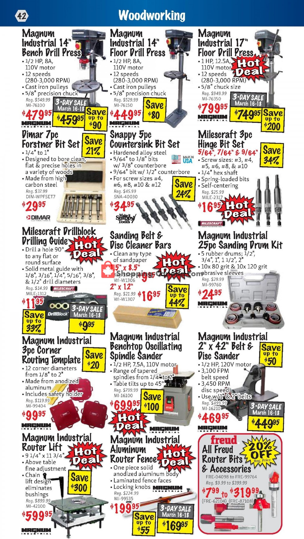 KMS Tools & Equipment Canada, flyer (Power Tool Sale) March 1