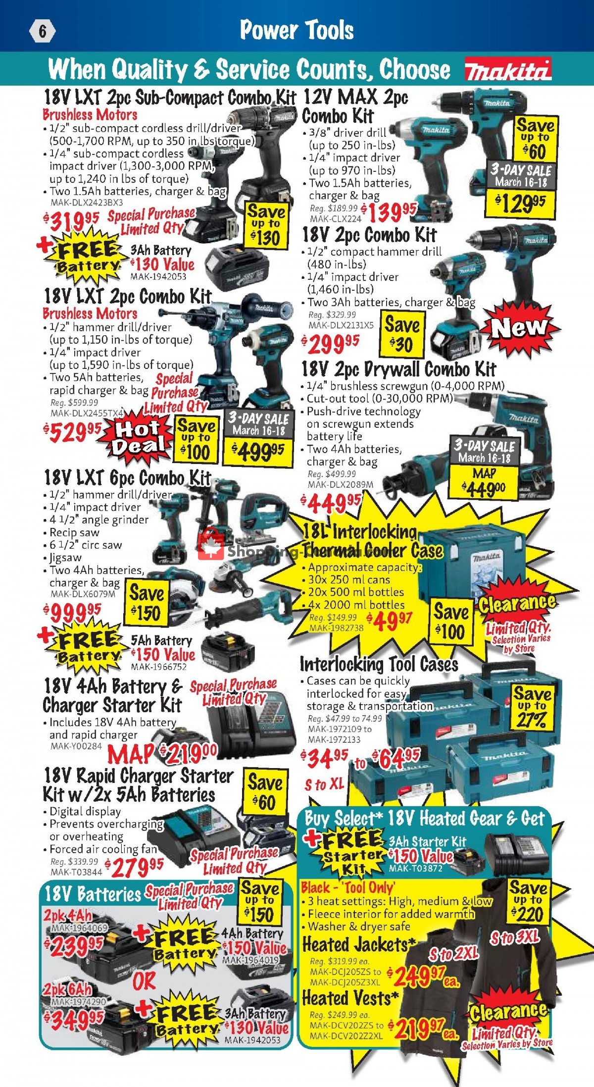 KMS Tools & Equipment Canada, flyer (Power Tool Sale) March 1