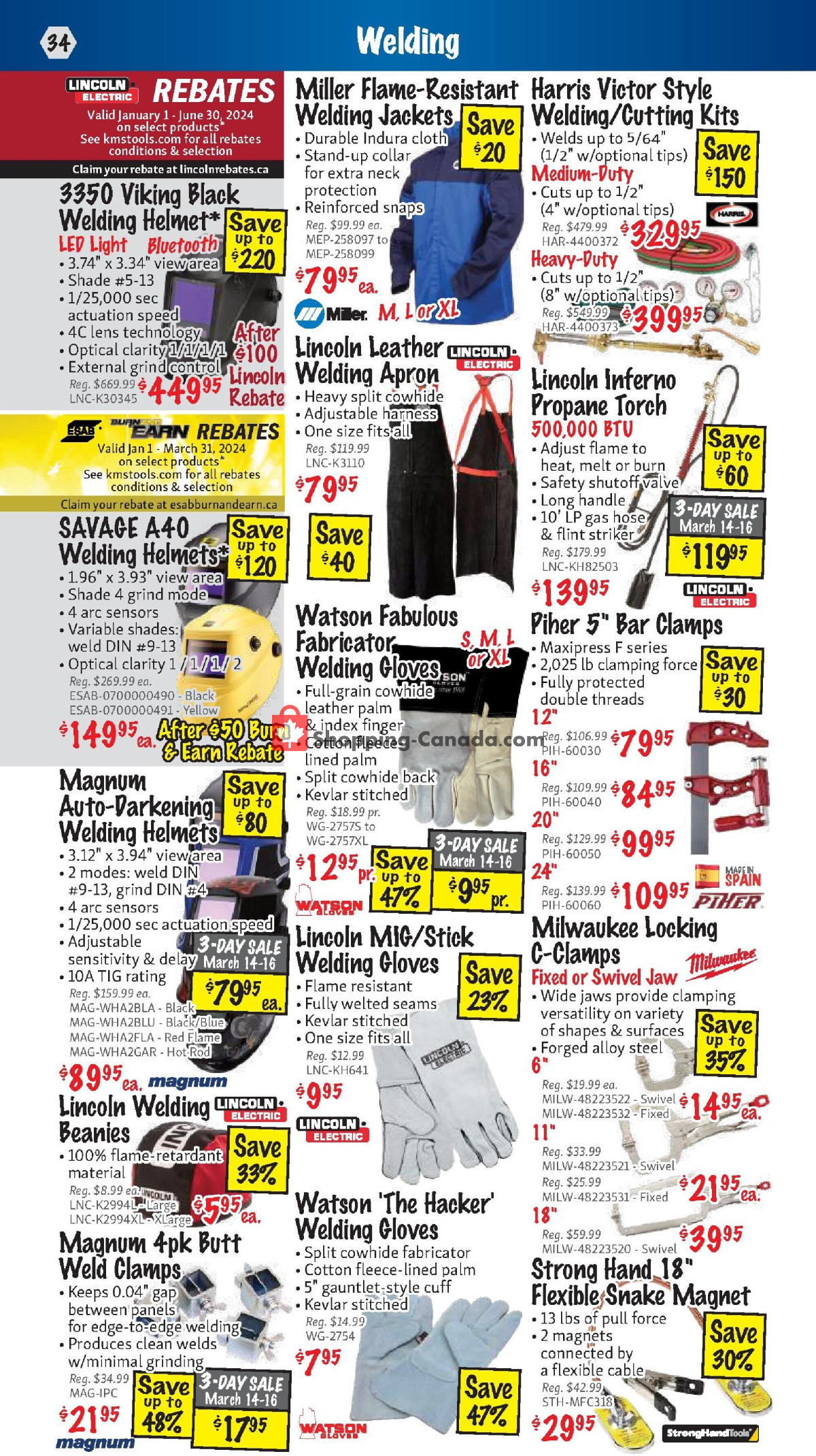KMS Tools & Equipment flyer from Friday March 1, 2024 to Sunday March 31, 2024 - page 34
