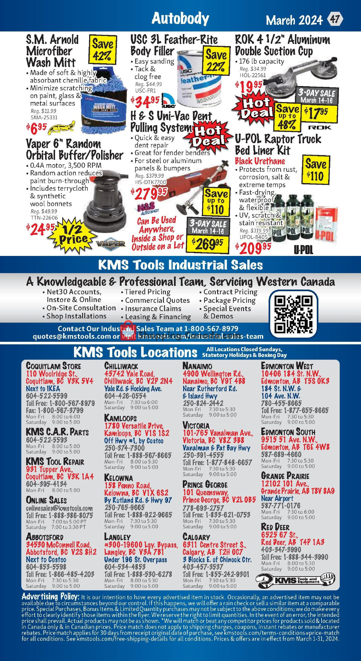 KMS Tools & Equipment flyer from Friday March 1, 2024 to Sunday March 31, 2024 - page 47