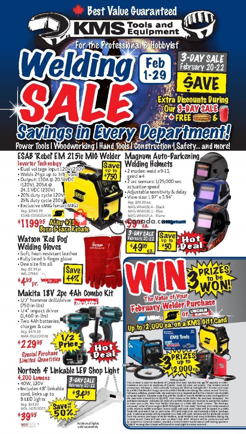 KMS Tools & Equipment Canada, flyer (Welding Sale) February 1 February 29, 2020 Shopping