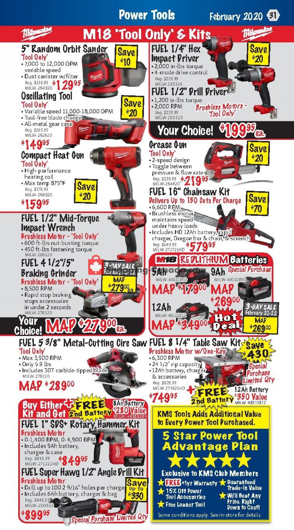 KMS Tools & Equipment flyer from Saturday February 1, 2020 to Saturday February 29, 2020 - page 31