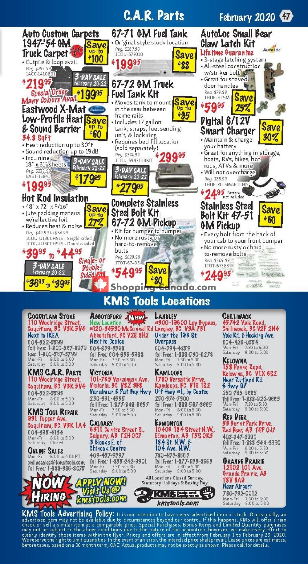 KMS Tools & Equipment flyer from Saturday February 1, 2020 to Saturday February 29, 2020 - page 47