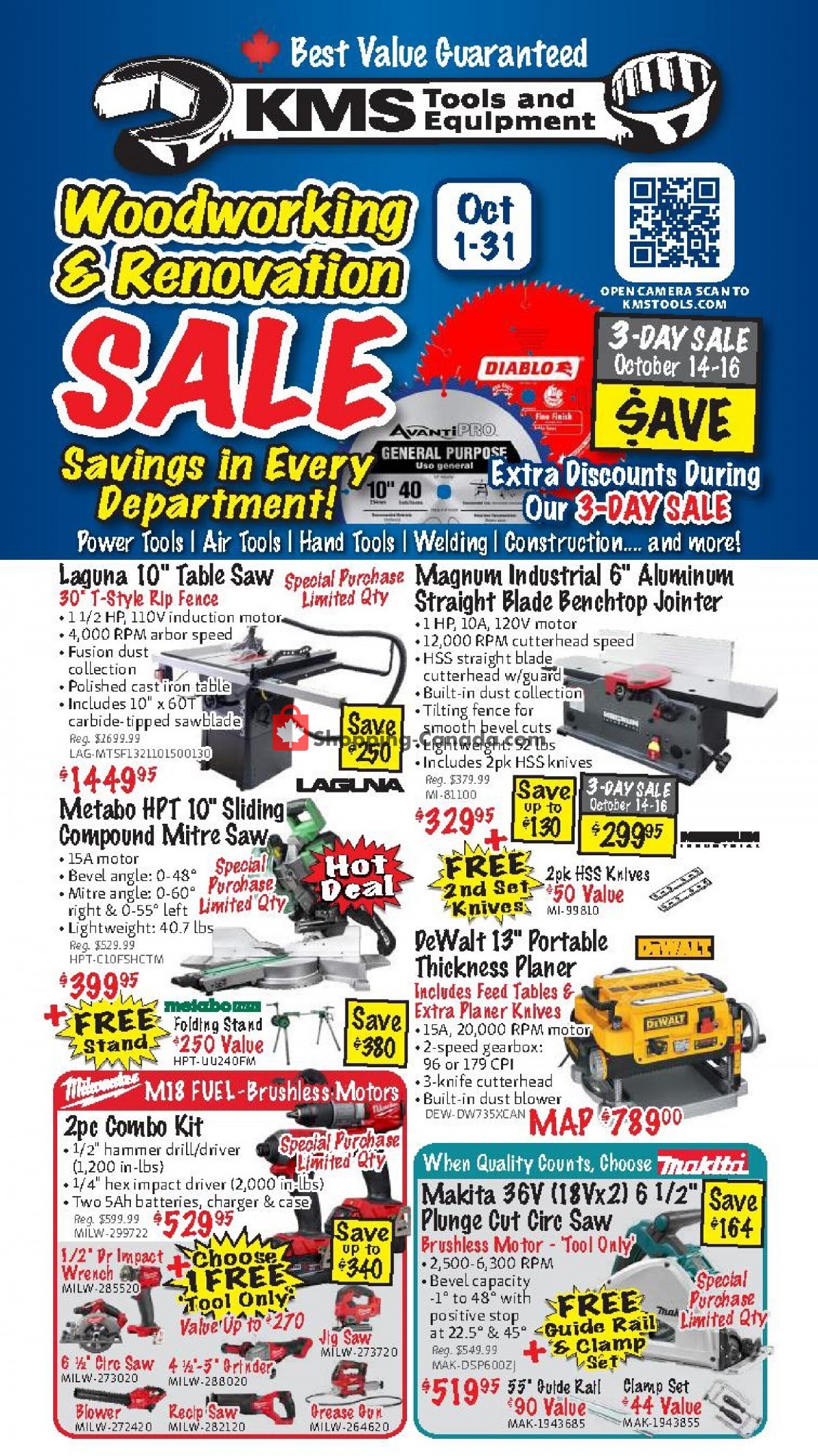 KMS Tools & Equipment flyer from Friday October 1, 2021 to Sunday October 31, 2021 - page 1