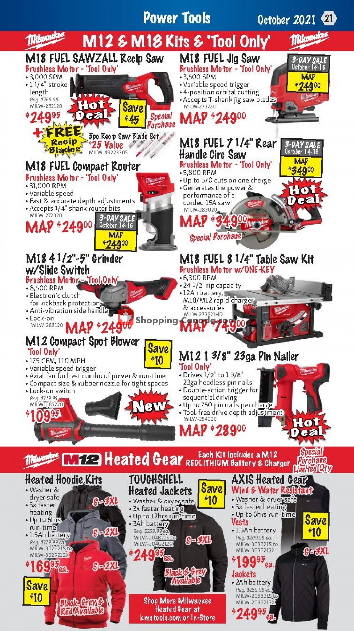 KMS Tools & Equipment flyer from Friday October 1, 2021 to Sunday October 31, 2021 - page 21