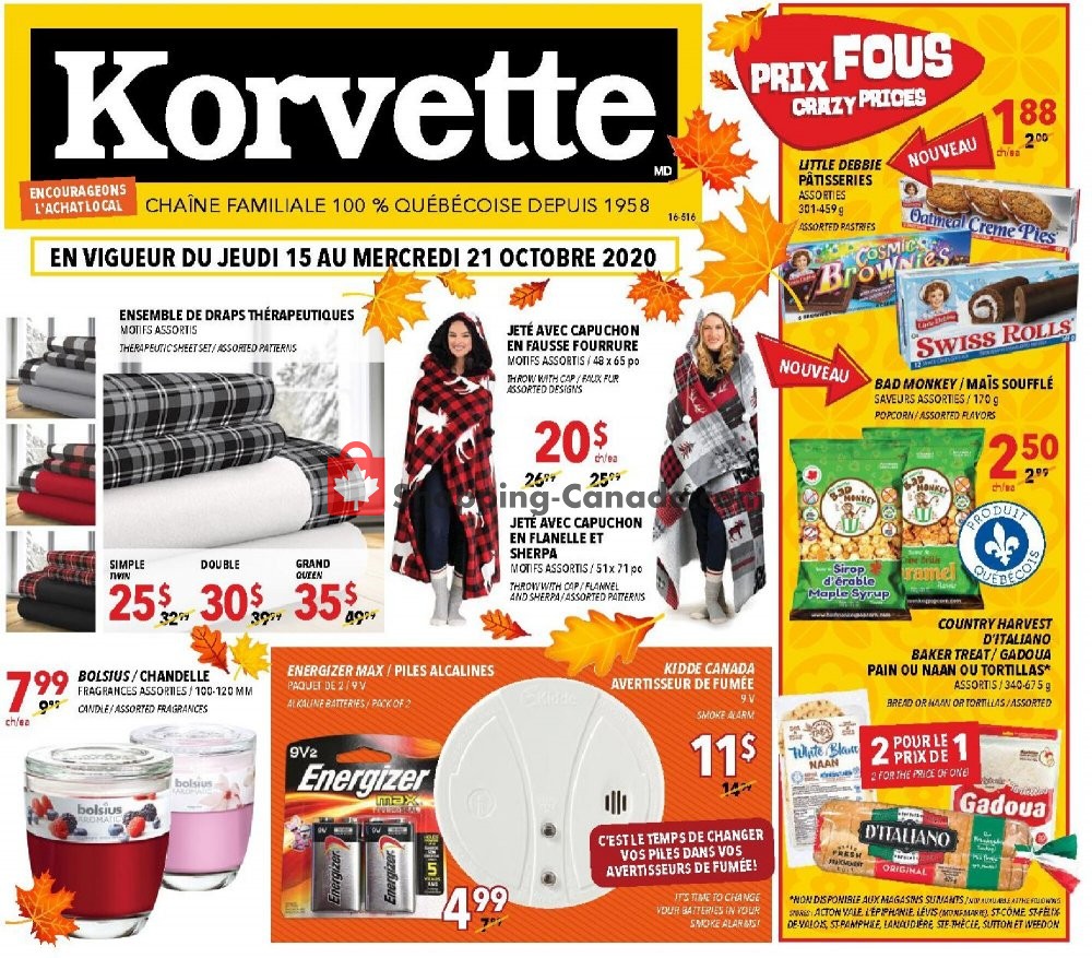Korvette flyer from Thursday October 15, 2020 to Wednesday October 21, 2020 - page 1