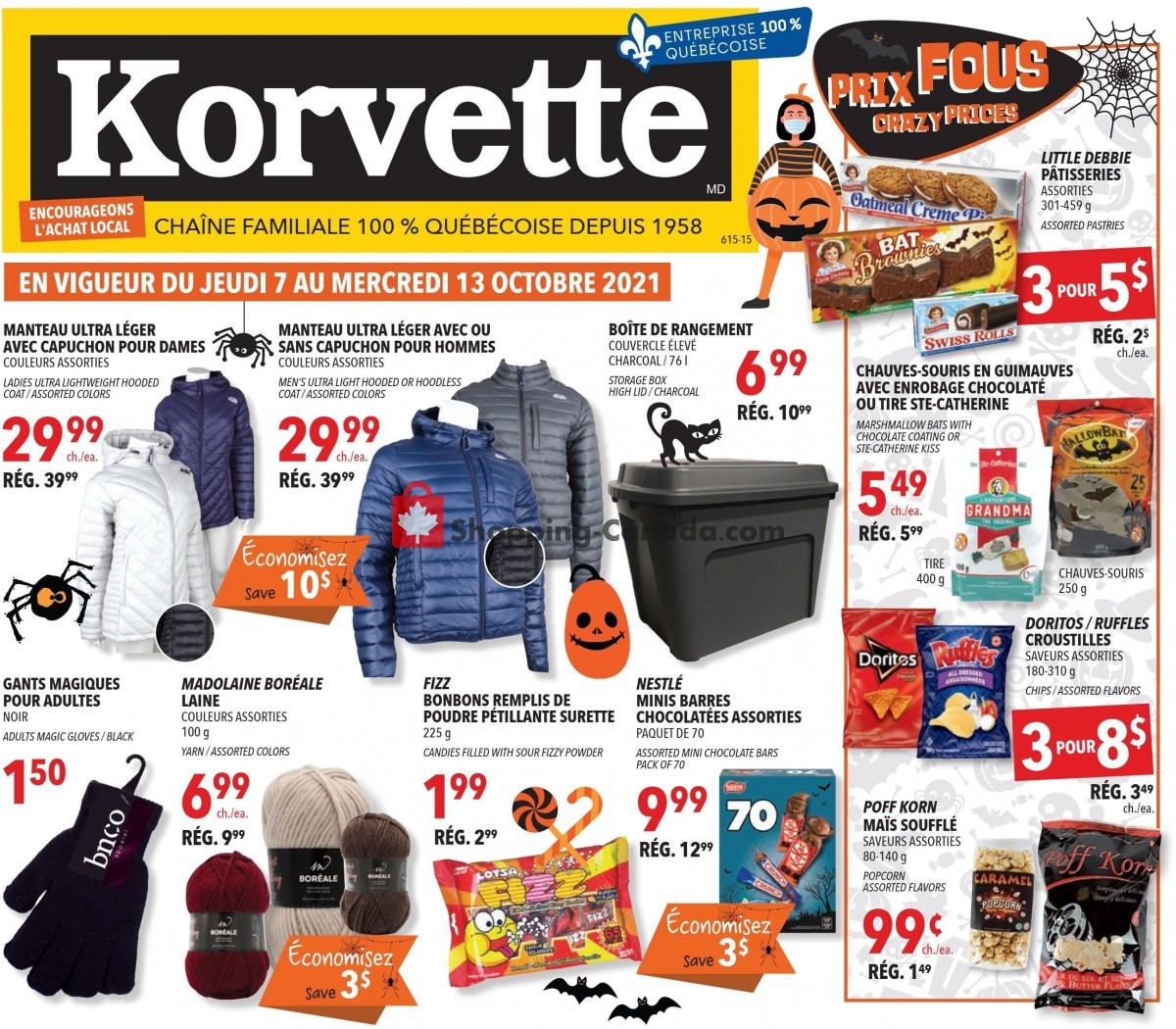 Korvette flyer from Thursday October 7, 2021 to Wednesday October 13, 2021 - page 1
