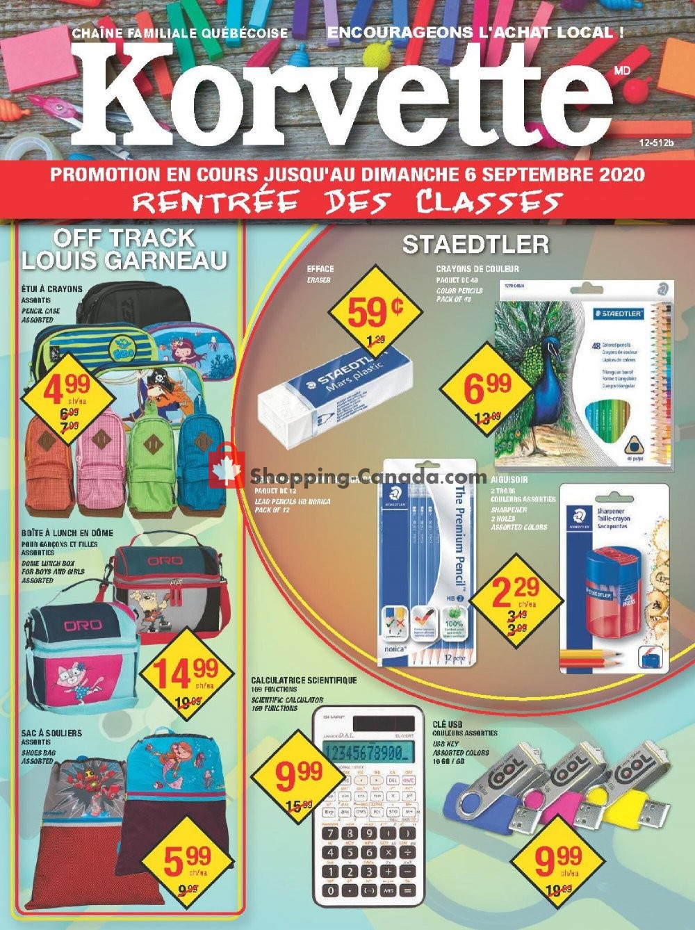 Korvette flyer from Sunday August 16, 2020 to Sunday September 6, 2020 - page 1