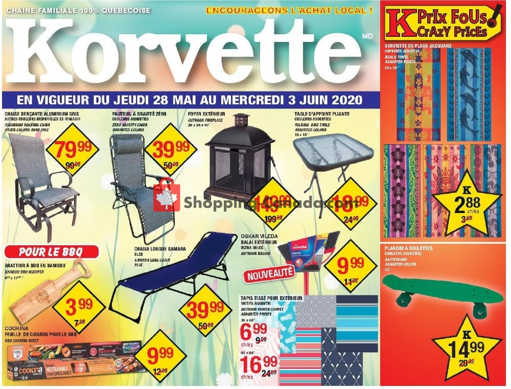 Korvette flyer from Thursday May 28, 2020 to Wednesday June 3, 2020 - page 1