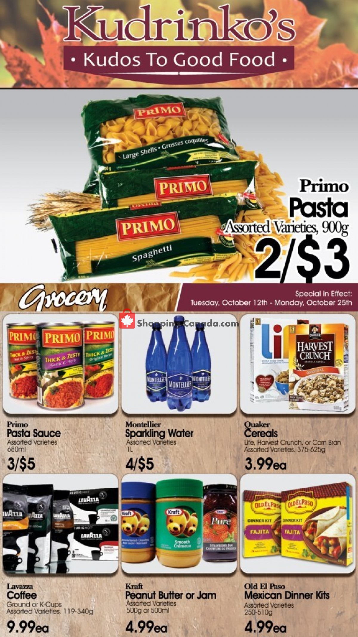 Kudrinko's flyer from Tuesday October 12, 2021 to Monday October 25, 2021 - page 1