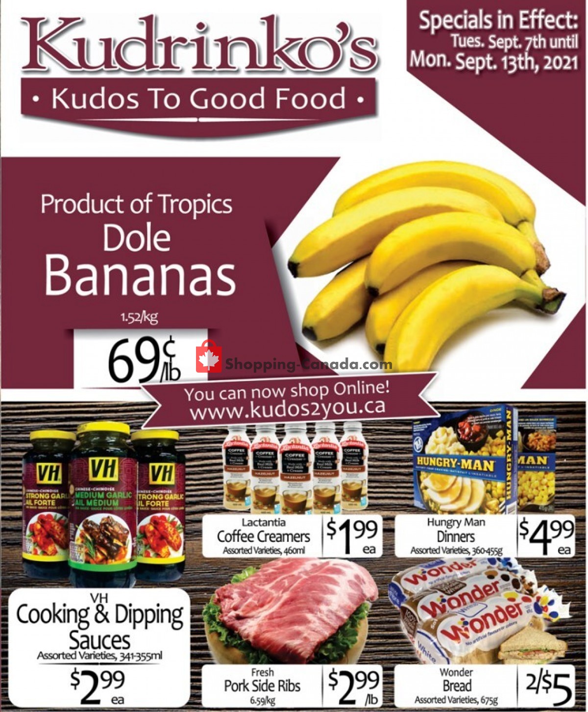 Kudrinko's flyer from Tuesday September 7, 2021 to Monday September 13, 2021 - page 1