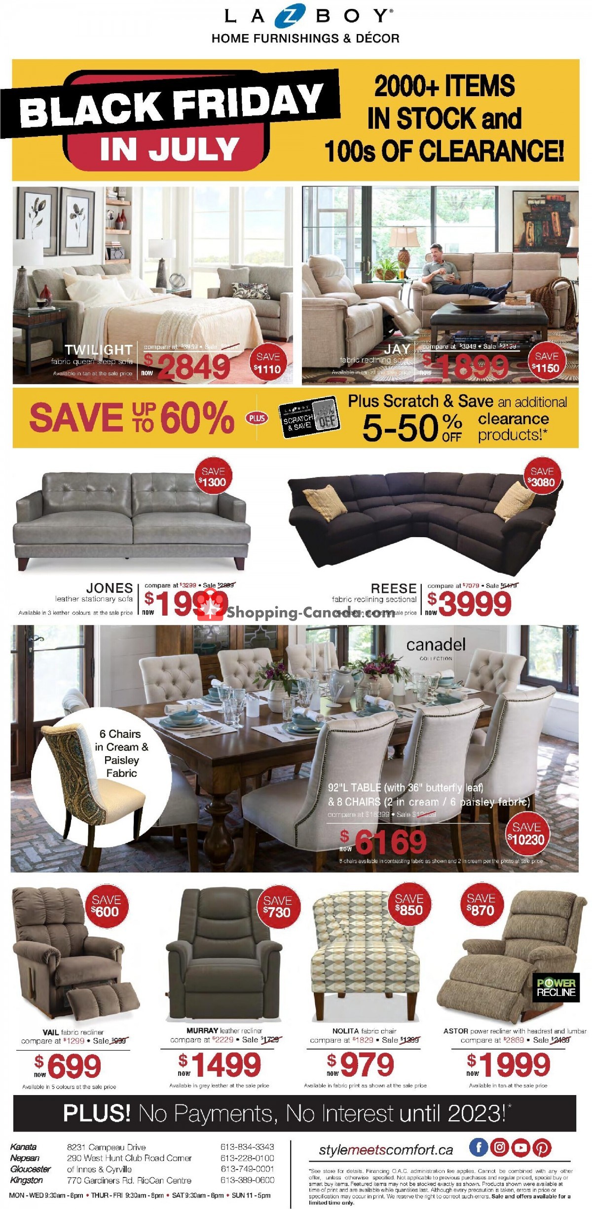La-Z-Boy flyer from Friday July 9, 2021 to Monday July 26, 2021 - page 1