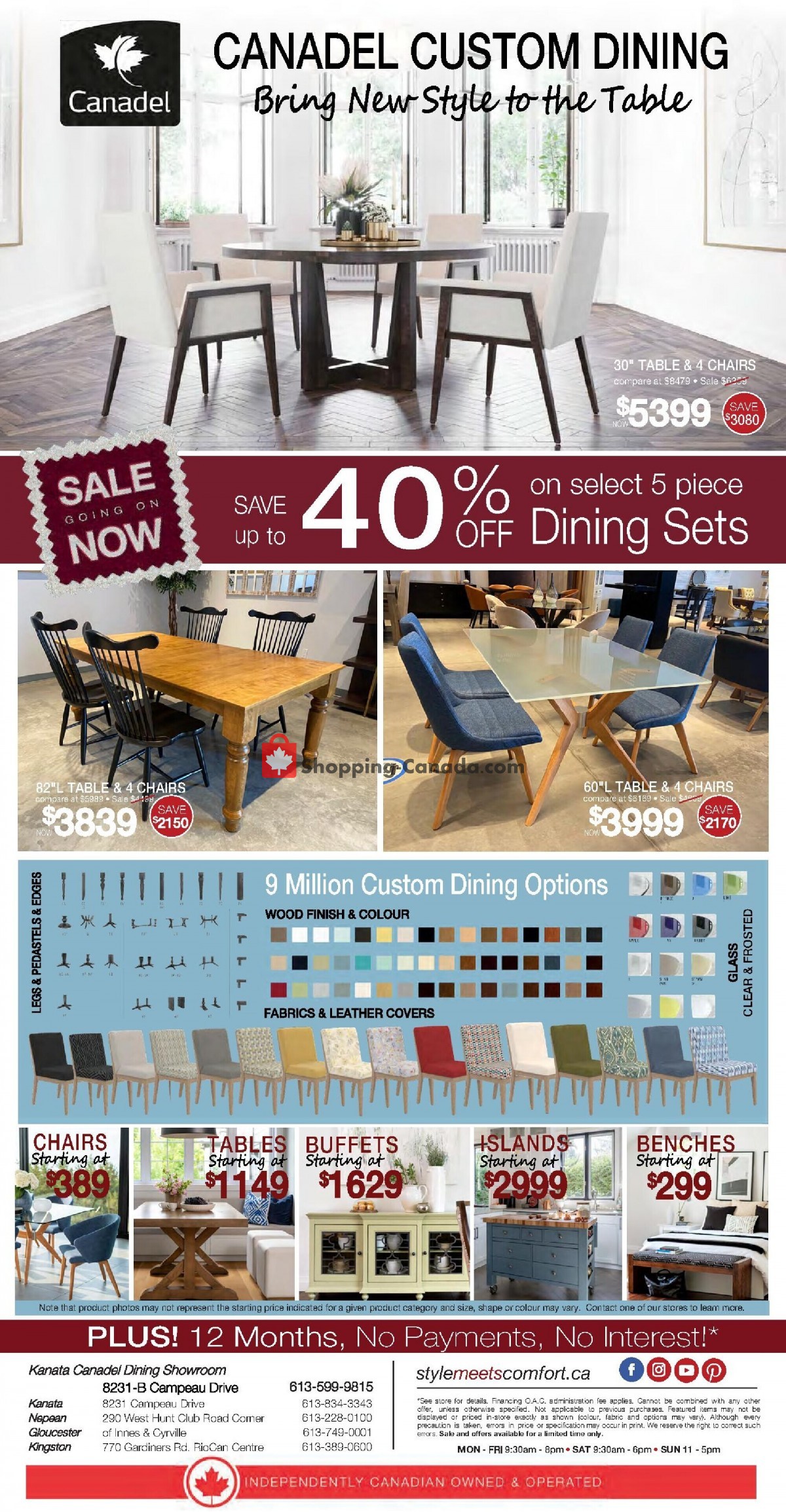 LaZBoy Canada, flyer (Canadel Custom Dining) May 27 June 2, 2022