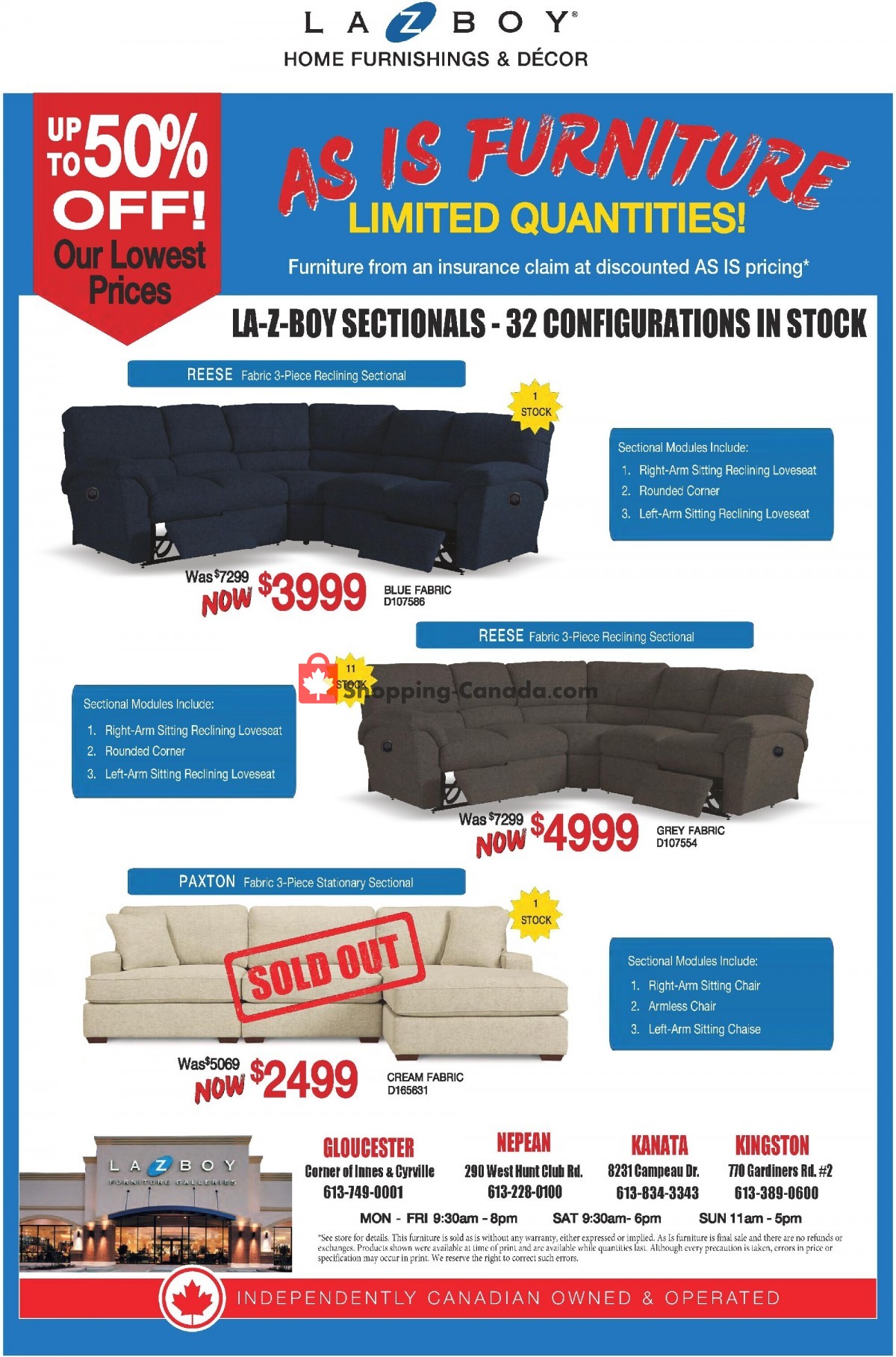 LaZBoy Canada, flyer (Hot Offers) December 16 December 29, 2022