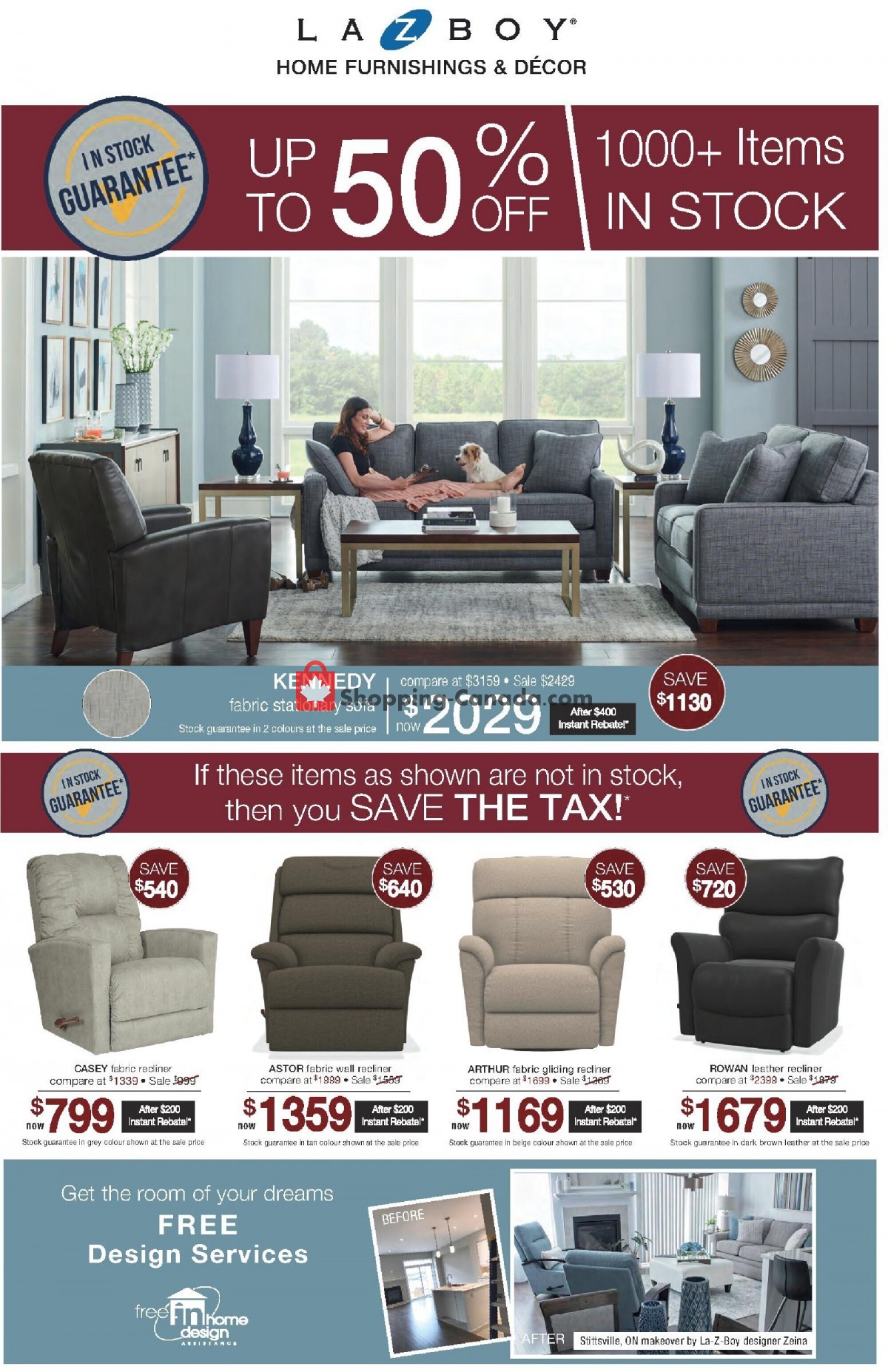 LaZBoy Canada, flyer (Hot Offers) February 11 March 3, 2022