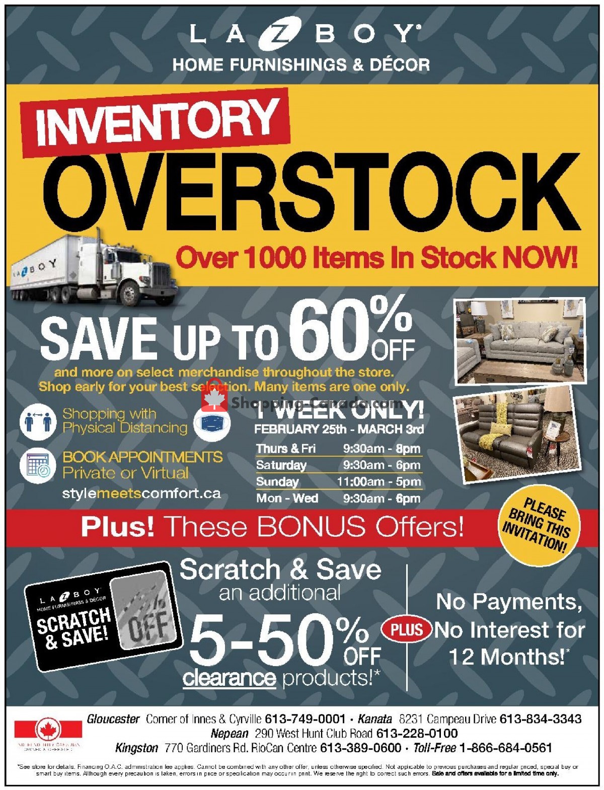 La-Z-Boy flyer from Thursday February 25, 2021 to Wednesday March 3, 2021 - page 1