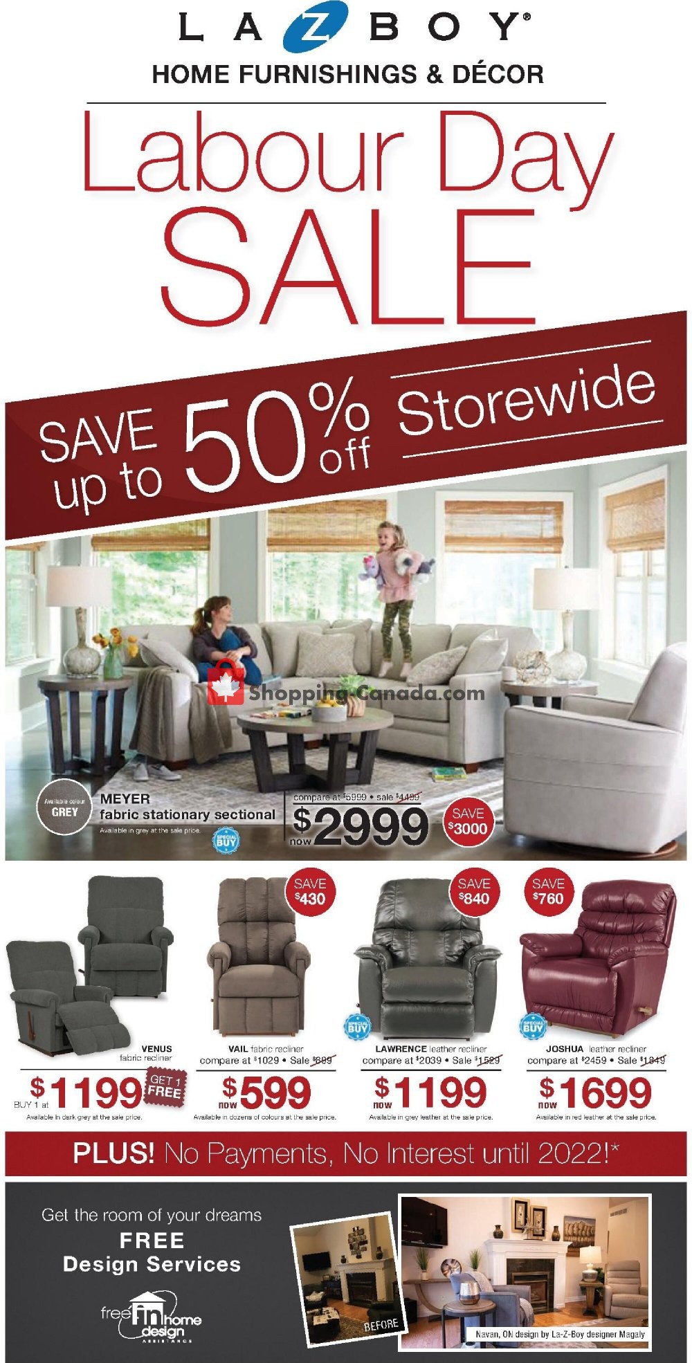 LaZBoy Canada, flyer (Special Offer) August 25 September 7, 2020